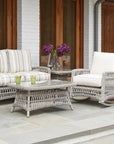 Lloyd Flanders Mackinac Wicker Rocking Porch Lounge Set Cushions