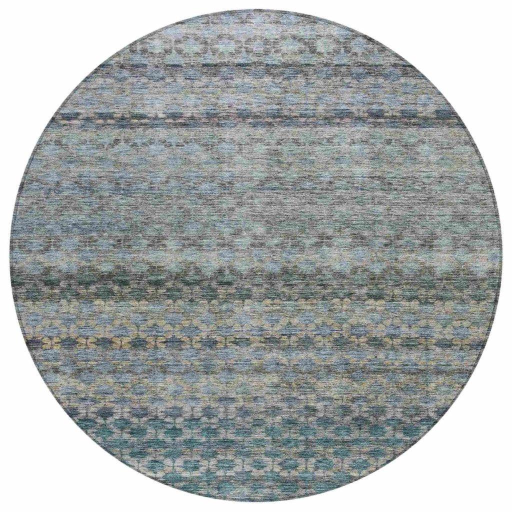 LOOMLAN Rugs Maelis Blue Washable Indoor-Outdoor Rug