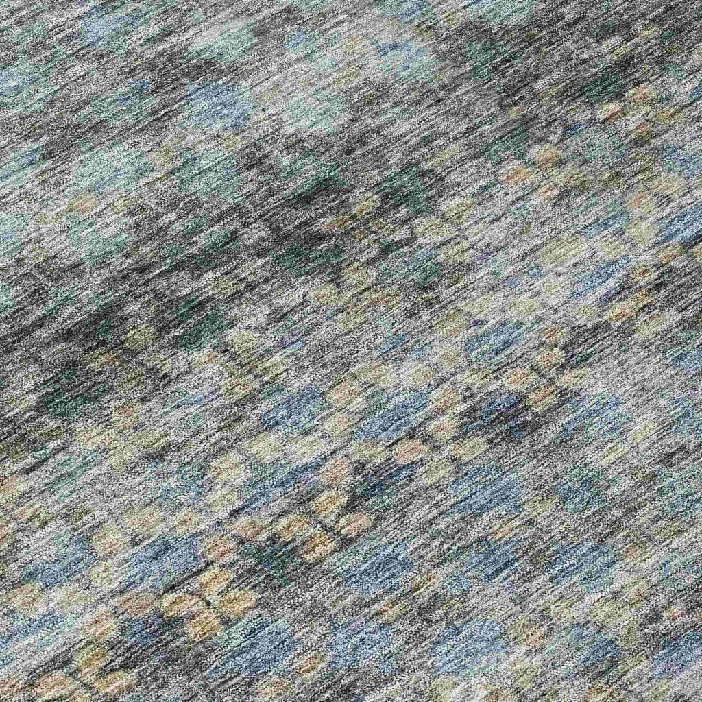 LOOMLAN Rugs Maelis Blue Washable Indoor-Outdoor Rug