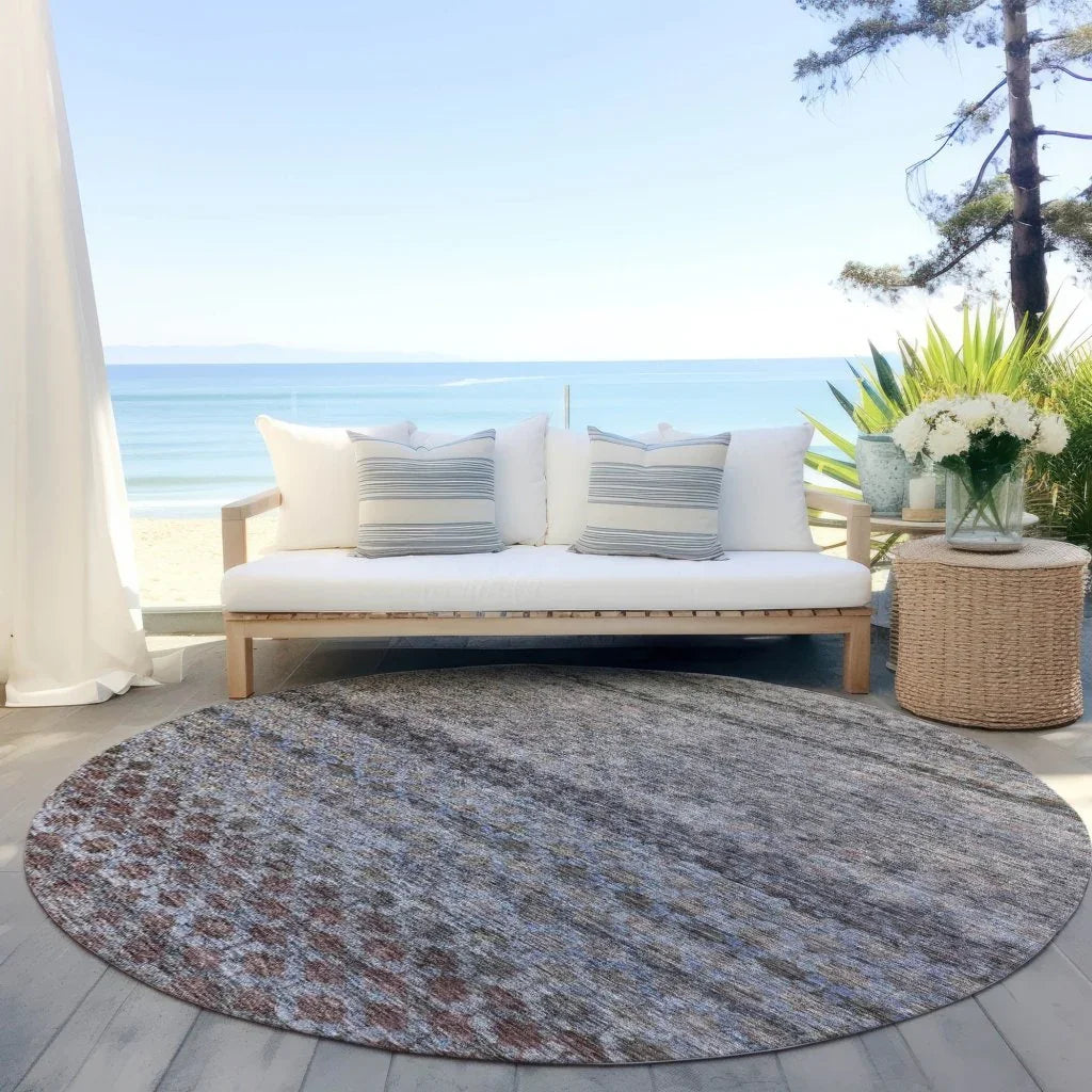 LOOMLAN Rugs Maelis Brown Washable Indoor-Outdoor Rug