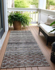 LOOMLAN Rugs Maelis Brown Washable Indoor-Outdoor Rug
