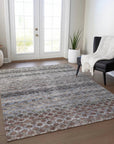LOOMLAN Rugs Maelis Brown Washable Indoor-Outdoor Rug