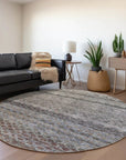 LOOMLAN Rugs Maelis Brown Washable Indoor-Outdoor Rug