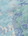LOOMLAN Rugs Magnara Blue Washable Indoor-Outdoor Rug