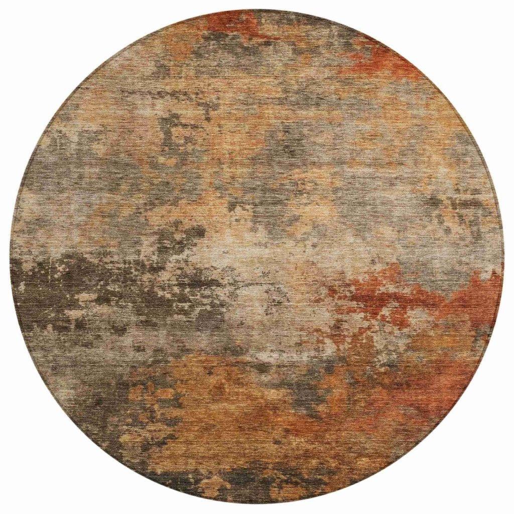 LOOMLAN Rugs Mahari Brown Washable Indoor-Outdoor Rug