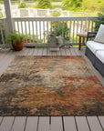 LOOMLAN Rugs Mahari Brown Washable Indoor-Outdoor Rug