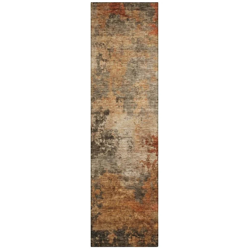 LOOMLAN Rugs Mahari Brown Washable Indoor-Outdoor Rug