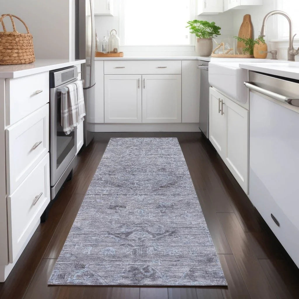 LOOMLAN Rugs Malia Blue Washable Indoor-Outdoor Rug