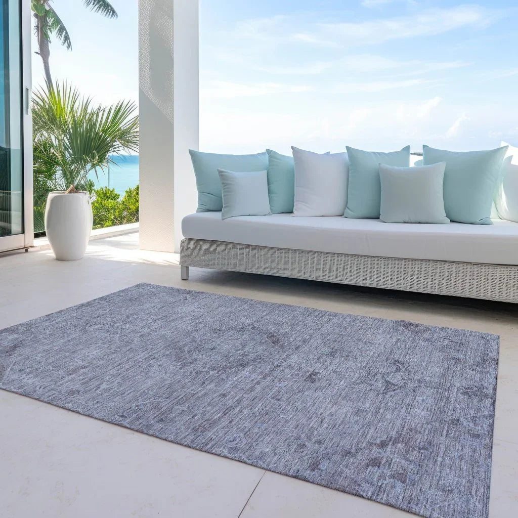 LOOMLAN Rugs Malia Blue Washable Indoor-Outdoor Rug