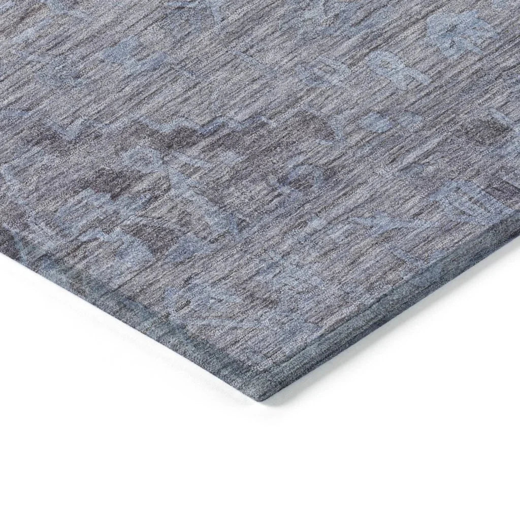 LOOMLAN Rugs Malia Blue Washable Indoor-Outdoor Rug