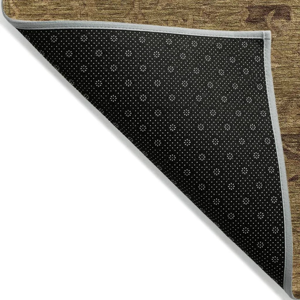 LOOMLAN Rugs Malia Brown Washable Indoor-Outdoor Rug