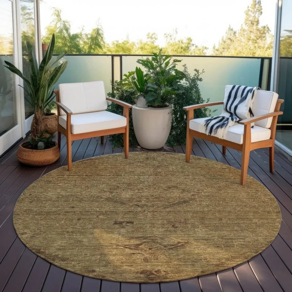 LOOMLAN Rugs Malia Brown Washable Indoor-Outdoor Rug