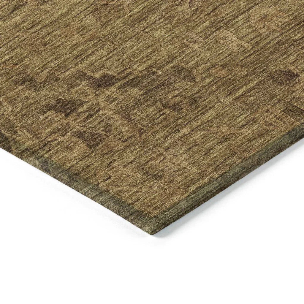 LOOMLAN Rugs Malia Brown Washable Indoor-Outdoor Rug