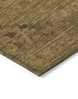 LOOMLAN Rugs Malia Brown Washable Indoor-Outdoor Rug
