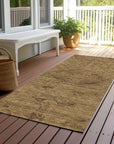 LOOMLAN Rugs Malia Brown Washable Indoor-Outdoor Rug