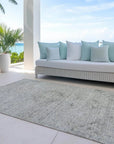 LOOMLAN Rugs Malia Gray Washable Indoor-Outdoor Rug