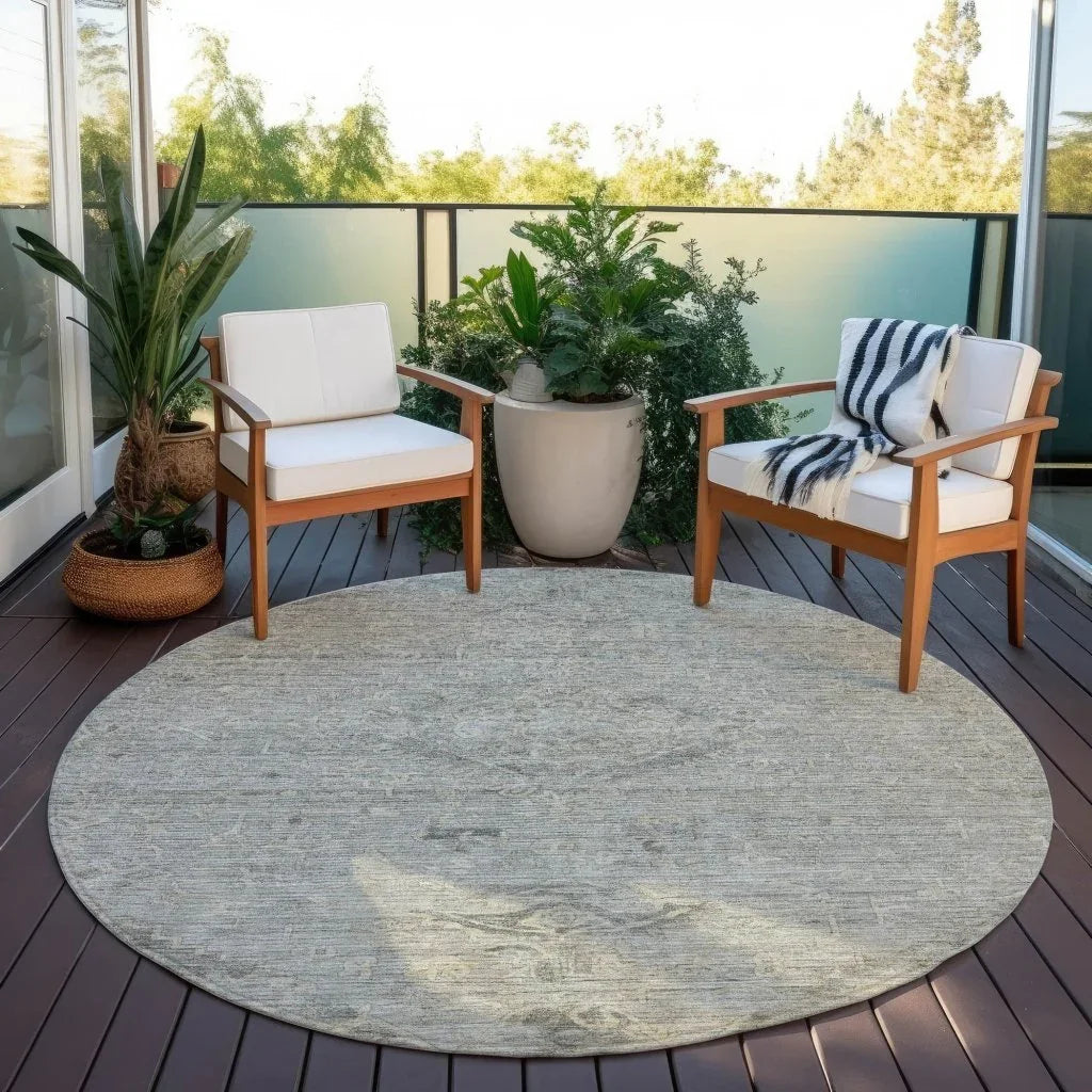 LOOMLAN Rugs Malia Gray Washable Indoor-Outdoor Rug