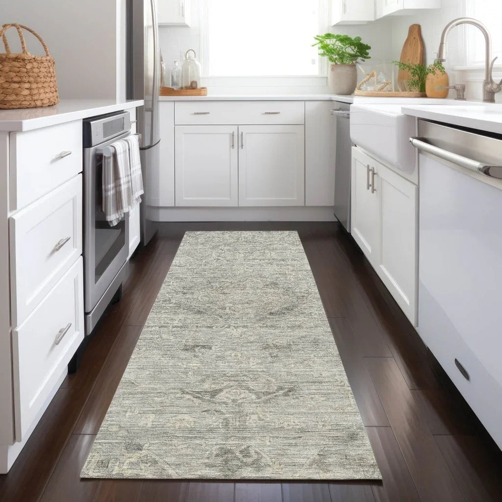 LOOMLAN Rugs Malia Gray Washable Indoor-Outdoor Rug