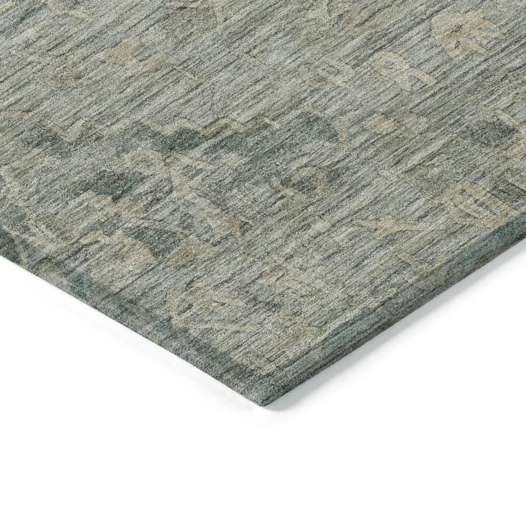 LOOMLAN Rugs Malia Green Washable Indoor-Outdoor Rug