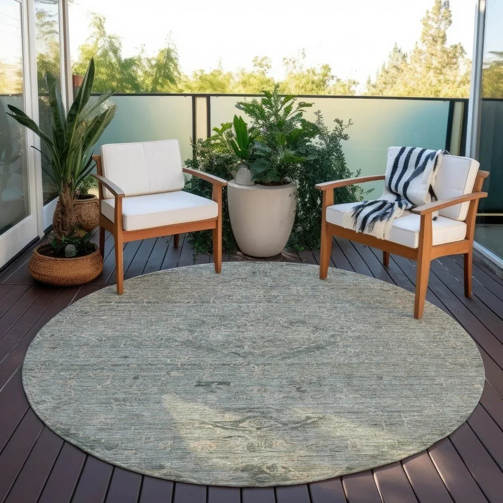 LOOMLAN Rugs Malia Green Washable Indoor-Outdoor Rug
