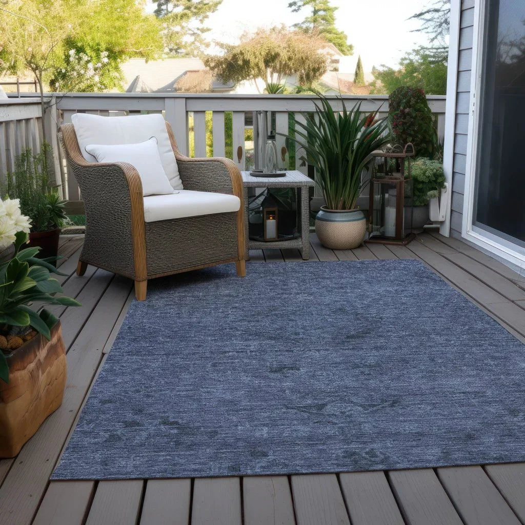 LOOMLAN Rugs Malia Navy Washable Indoor-Outdoor Rug