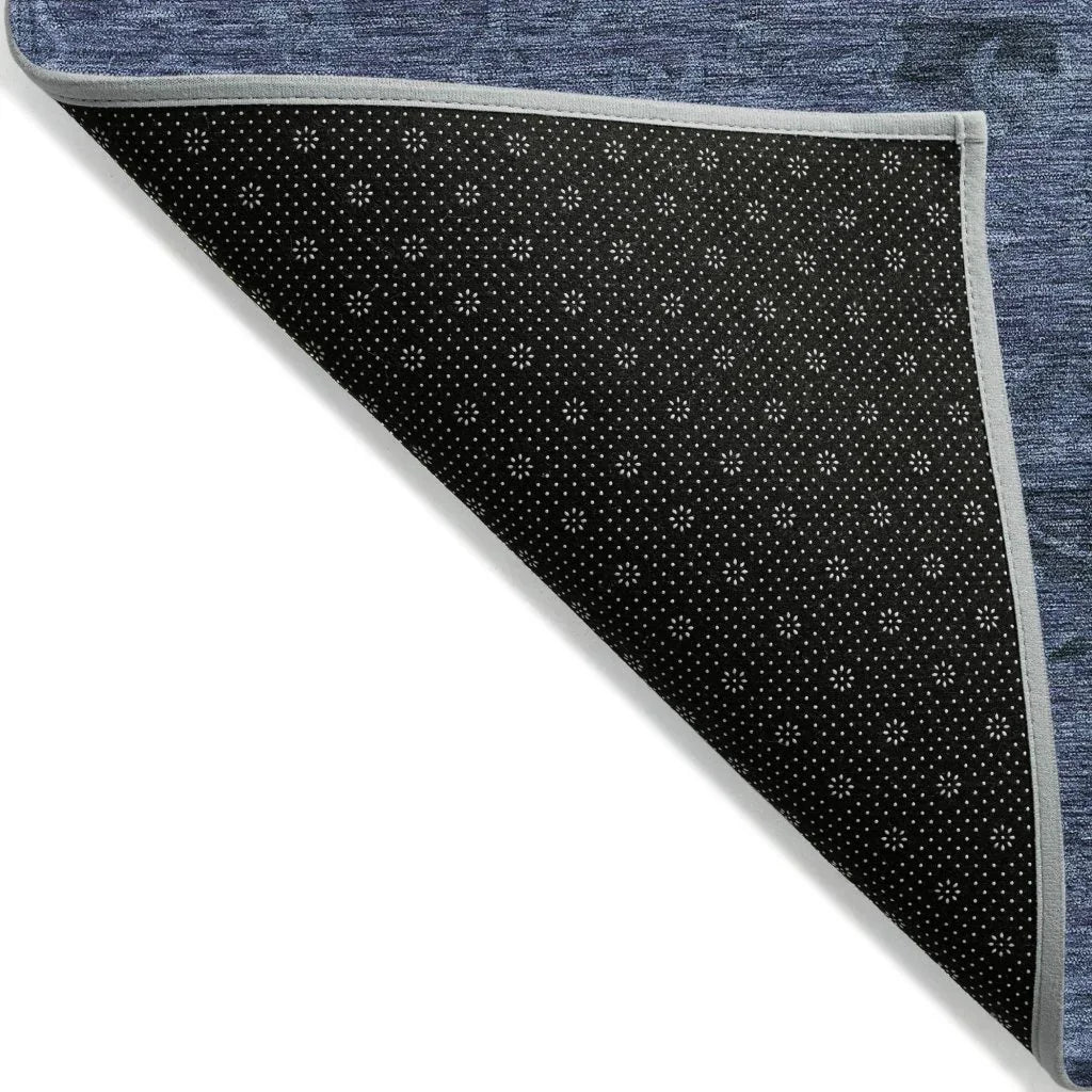 LOOMLAN Rugs Malia Navy Washable Indoor-Outdoor Rug
