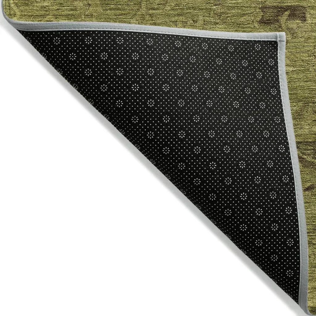 LOOMLAN Rugs Malia Olive Washable Indoor-Outdoor Rug