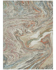 LOOMLAN Rugs Malika Beige Washable Indoor-Outdoor Rug