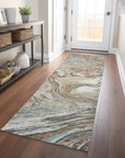 LOOMLAN Rugs Malika Beige Washable Indoor-Outdoor Rug