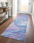 LOOMLAN Rugs Malika Blue Washable Indoor-Outdoor Rug