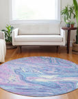 LOOMLAN Rugs Malika Blue Washable Indoor-Outdoor Rug