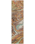 LOOMLAN Rugs Malika Brown Washable Indoor-Outdoor Rug