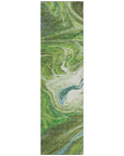 LOOMLAN Rugs Malika Green Washable Indoor-Outdoor Rug