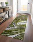 LOOMLAN Rugs Malika Olive Washable Indoor-Outdoor Rug