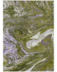 LOOMLAN Rugs Malika Olive Washable Indoor-Outdoor Rug