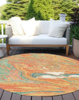 LOOMLAN Rugs Malika Orange Washable Indoor-Outdoor Rug