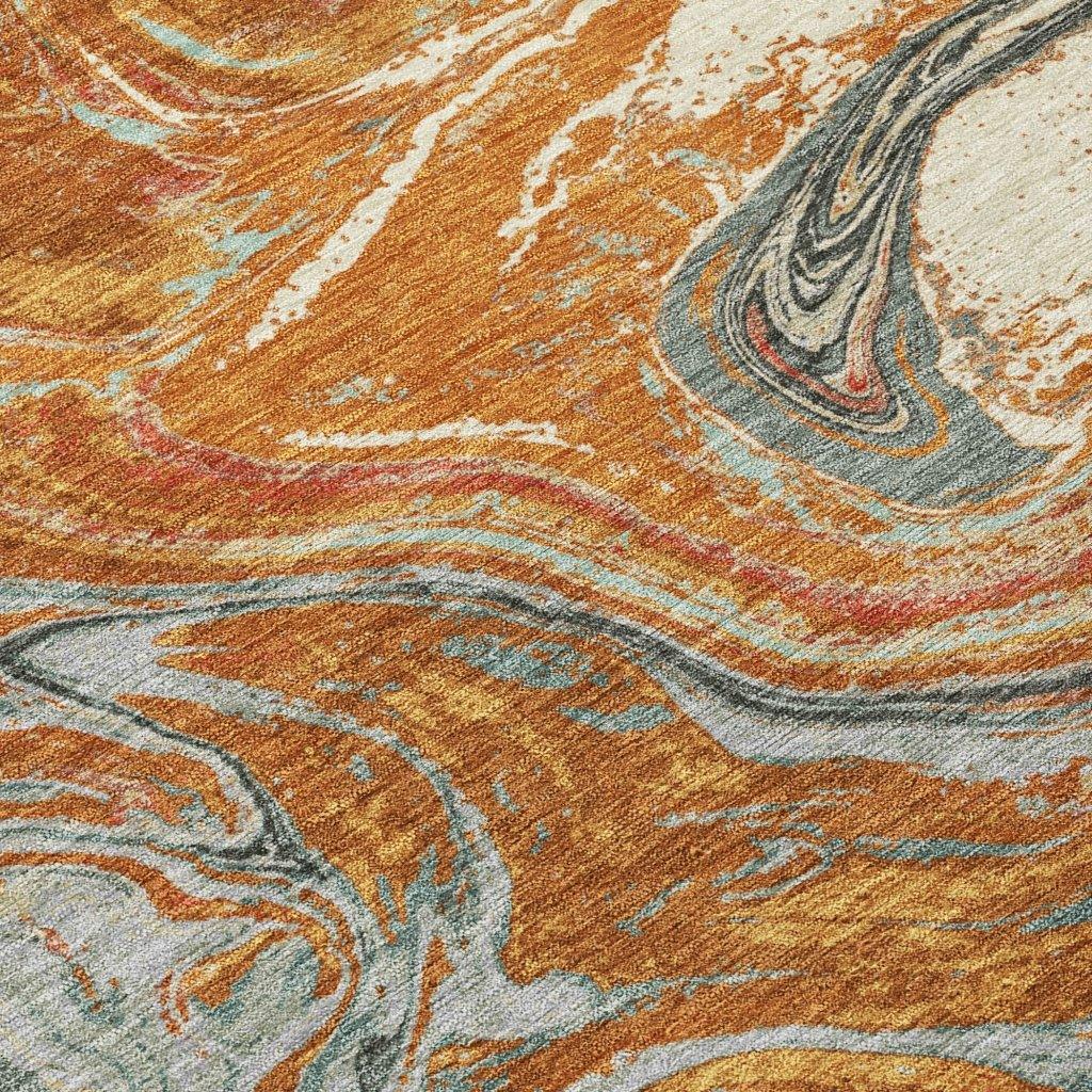 LOOMLAN Rugs Malika Paprika Washable Indoor-Outdoor Rug