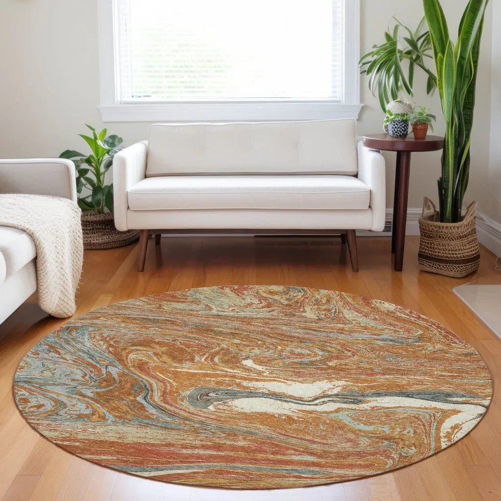 LOOMLAN Rugs Malika Paprika Washable Indoor-Outdoor Rug