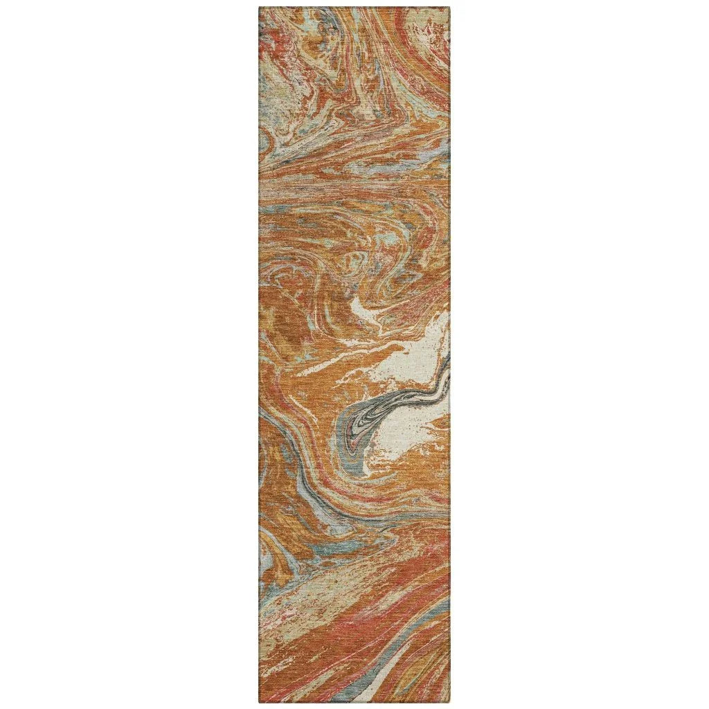LOOMLAN Rugs Malika Paprika Washable Indoor-Outdoor Rug