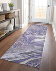 LOOMLAN Rugs Malika Purple Washable Indoor-Outdoor Rug