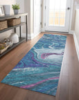 LOOMLAN Rugs Malika Teal Washable Indoor-Outdoor Rug