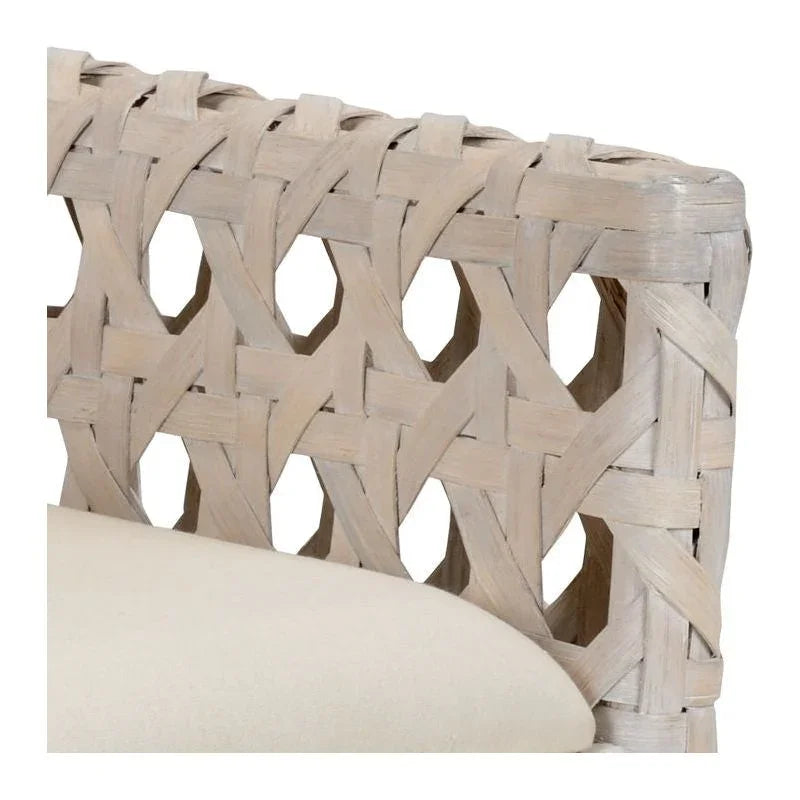 Mandaue Whitewash Rattan Frame Bistro Chair - LOOMLAN - Wildwood - Club Chairs