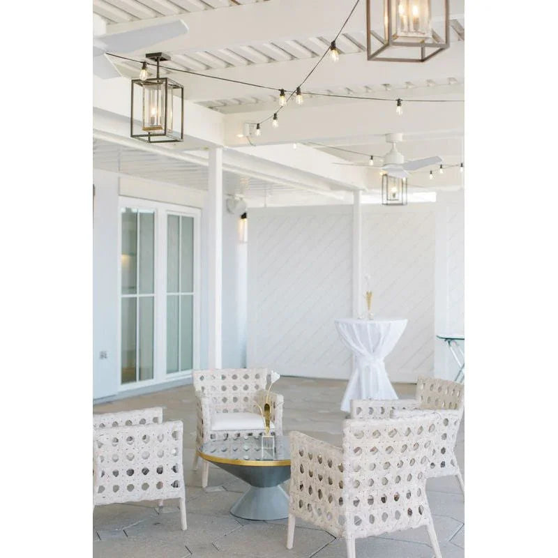 Mandaue Whitewash Rattan Frame Bistro Chair - LOOMLAN - Wildwood - Club Chairs