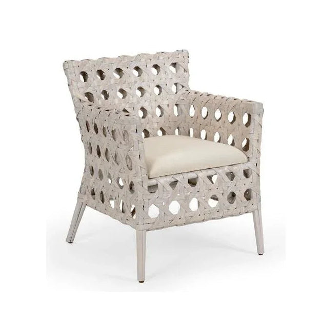 Wildwood Mandaue Whitewash Rattan Frame Outdoor Bistro Chair