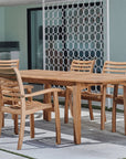 Manorhouse Teak Patio Rectangular Dining Set 7PC - LOOMLAN - HiTeak - Outdoor Dining Sets