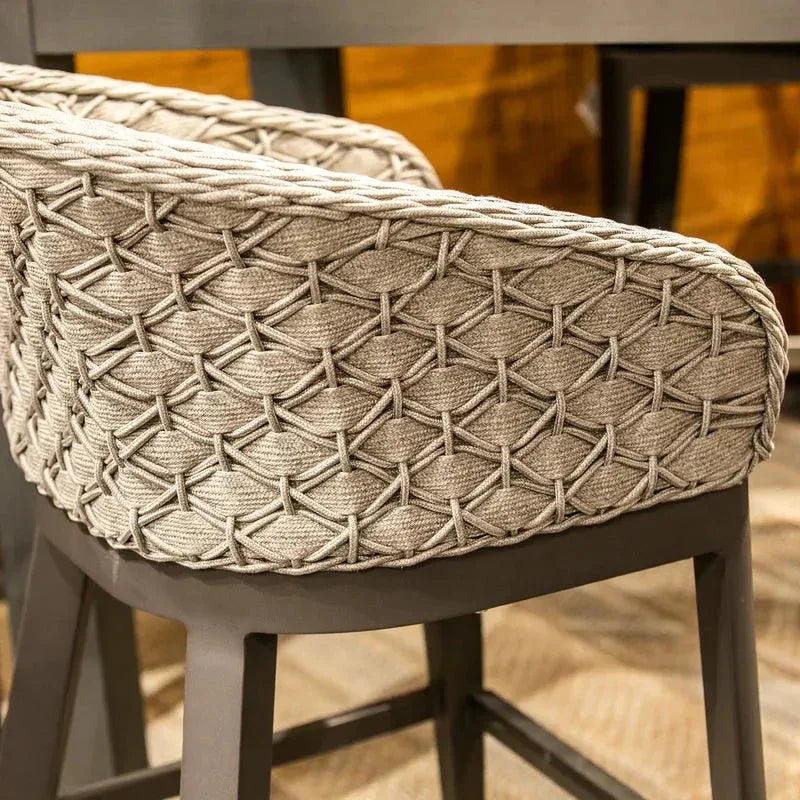 Marbella Weather - Resistant Outdoor Bar Stool - LOOMLAN - Sunset West - Outdoor Bar Stools