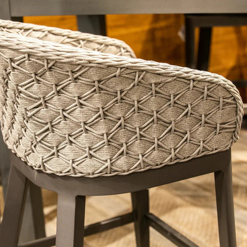 Marbella Weather - Resistant Outdoor Bar Stool - LOOMLAN - Sunset West - Outdoor Bar Stools
