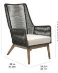 Marco Polo Lounge Chair - Grey Outdoor Lounge Chair - LOOMLAN - Seasonal Living - Outdoor Lounge Chairs