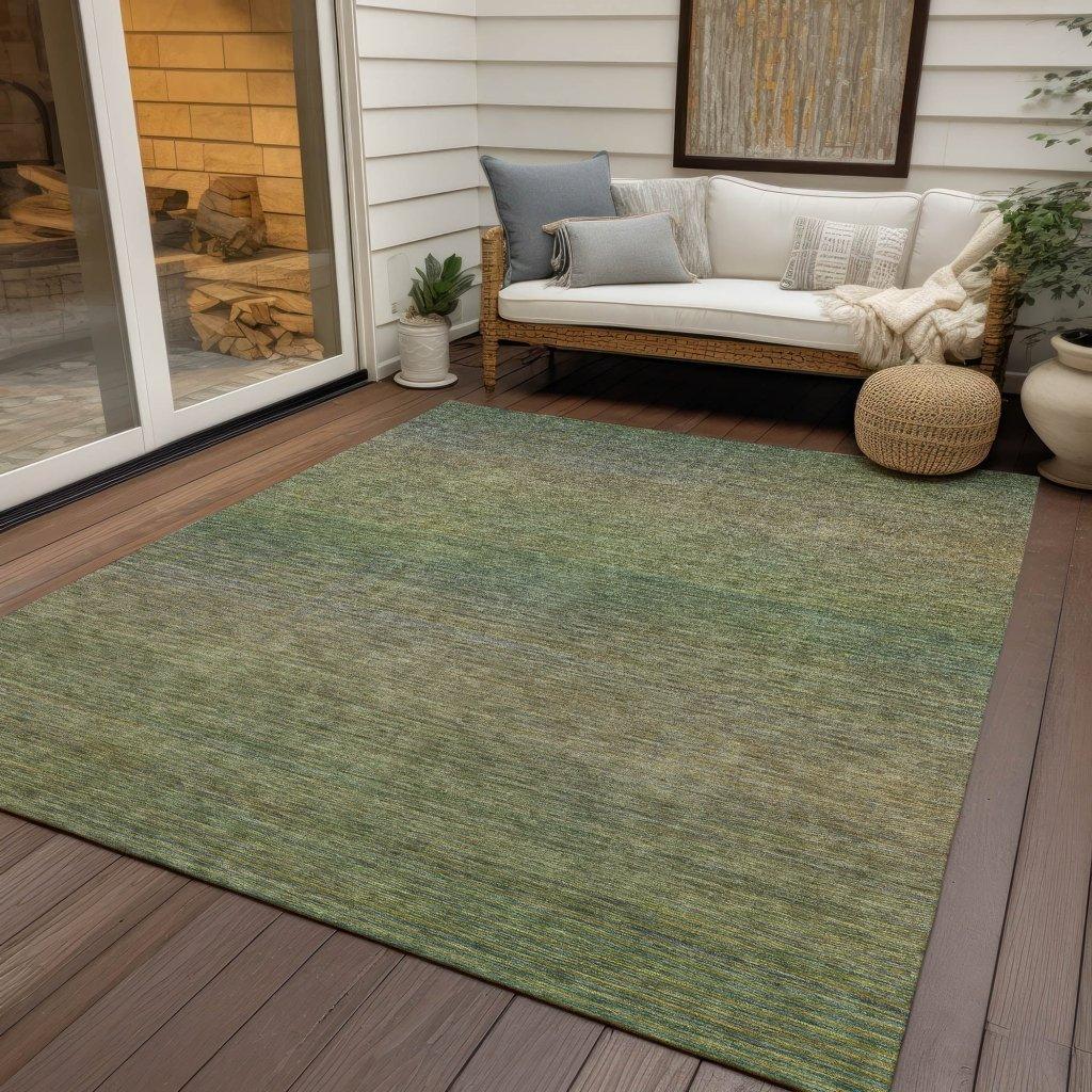 LOOMLAN Rugs Maria Green Washable Indoor-Outdoor Rug