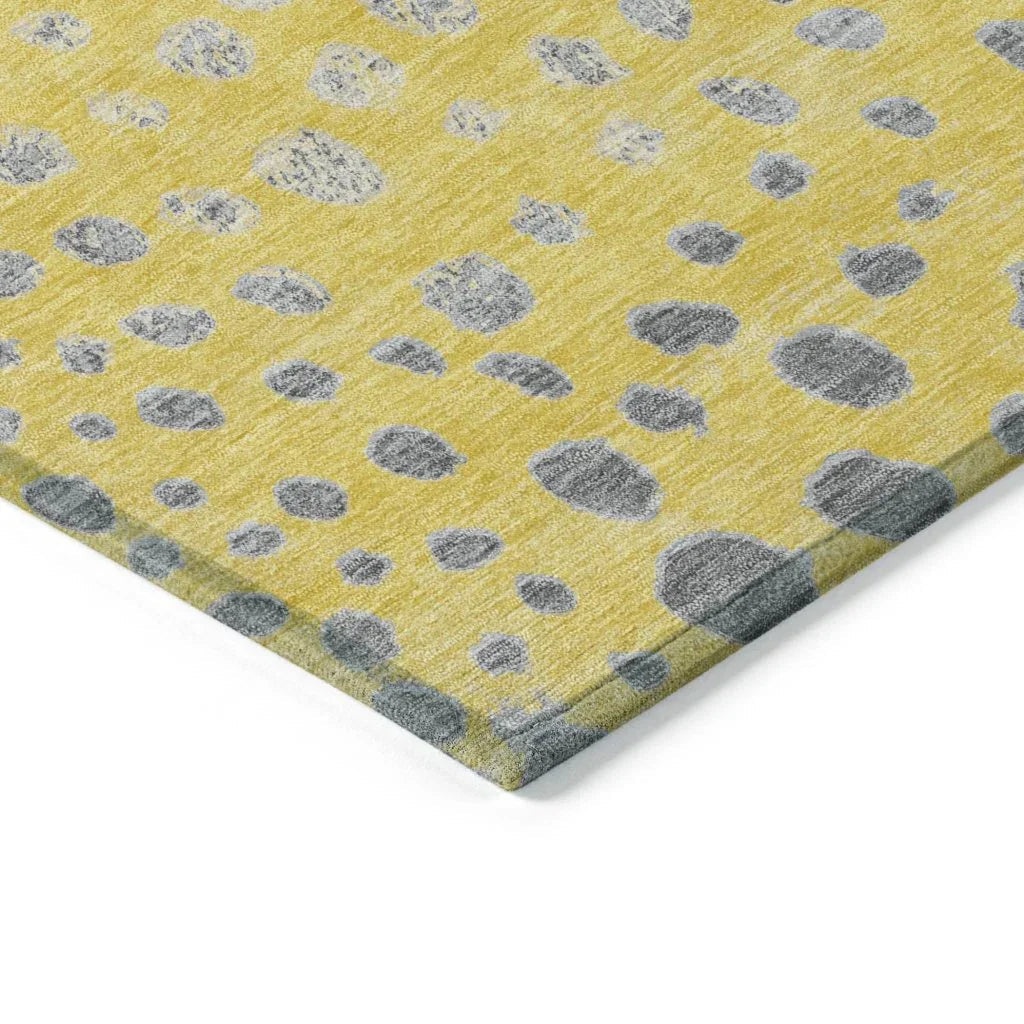 LOOMLAN Rugs Marilla Gold Washable Indoor-Outdoor Rug
